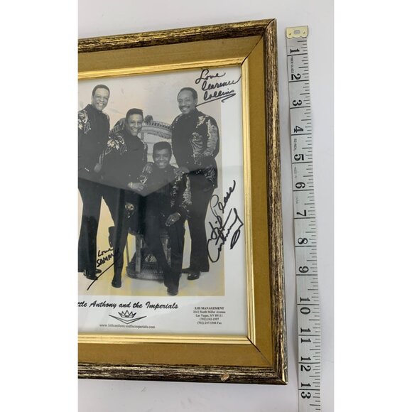Vintage Framed Autographed Little Anthony & The Imperials Photo 13 x 10 7895 - Picture 5 of 6